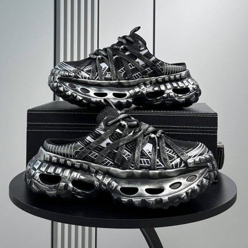Strap Air Sole Chunky Sole Slip-On Shoes