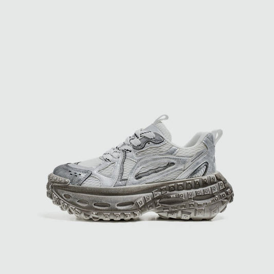 Platform Wear-Resistant Lace-Up Sneakers WN23500