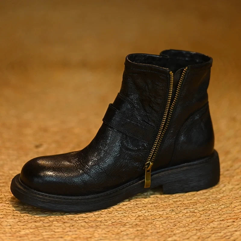 Double Buckle Lamb Boots
