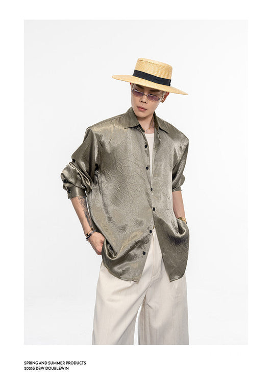 Satin-finish shirt