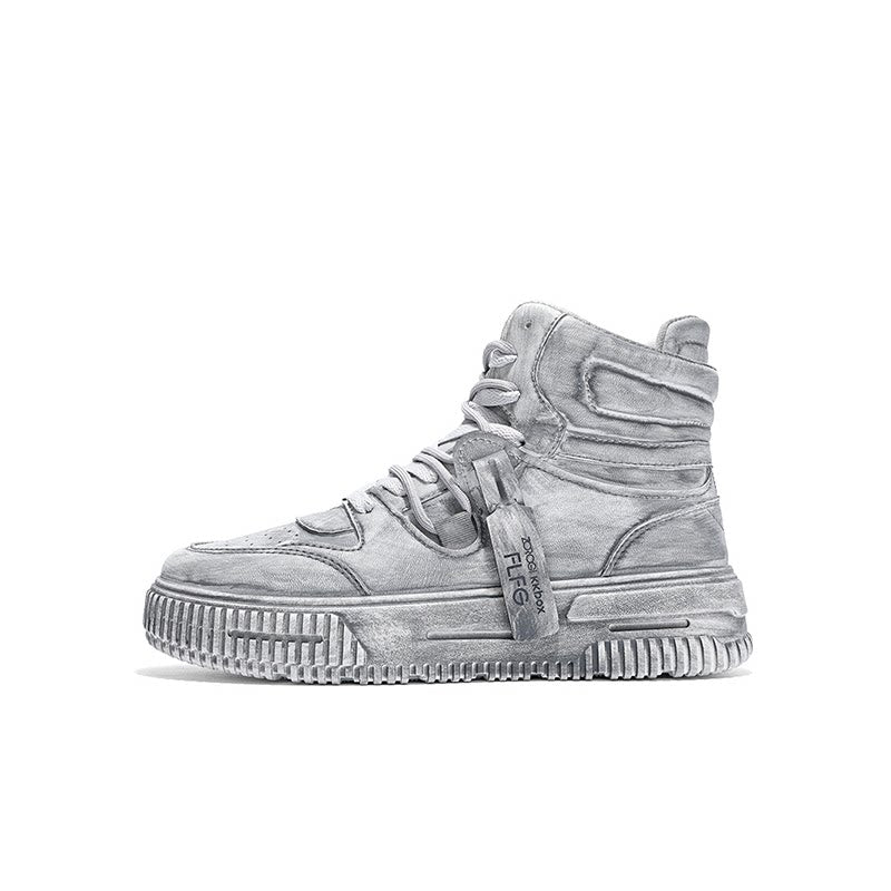 Leather Waterproof Korean Style High-Top Sneakers