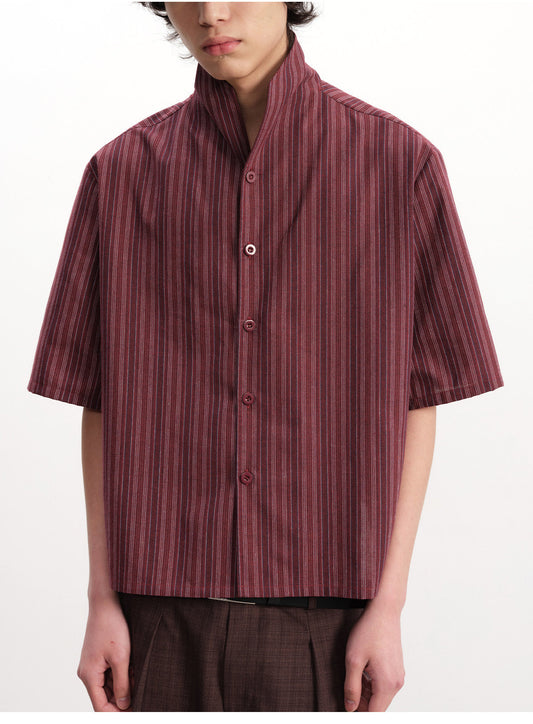 One Collar Striped Shirt