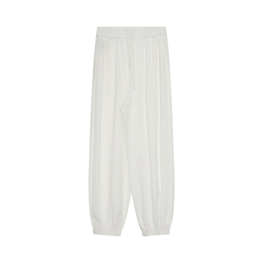Solid Loose Fit Cuffed Sweatpants