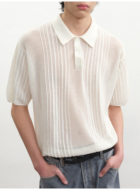 Hollow Polo Shirt