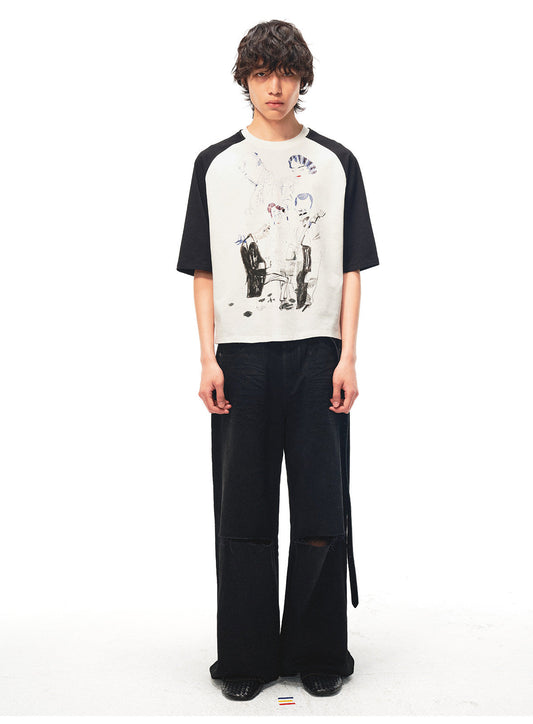 Raglan-Print Quick-Dry T-Shirt