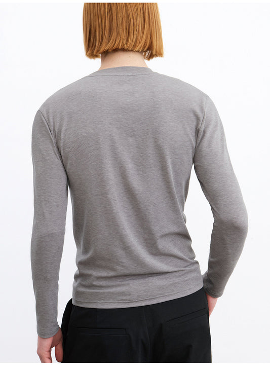 Multicolor Slim-Fit Henley T-Shirt