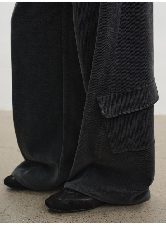 Washed Side Pocket Casual Pants