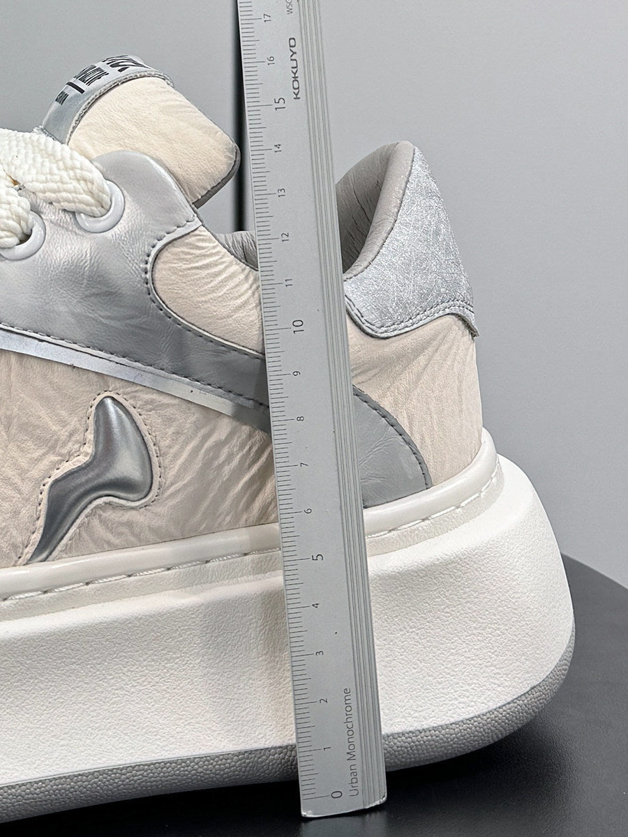 Platform Height Increase Round Toe Sneakers