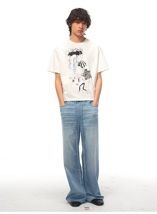Lightweight and breathable digital direct-print T-shirts