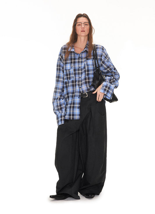 Blue Check Casual Shirt