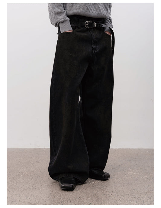 Washed black jeans