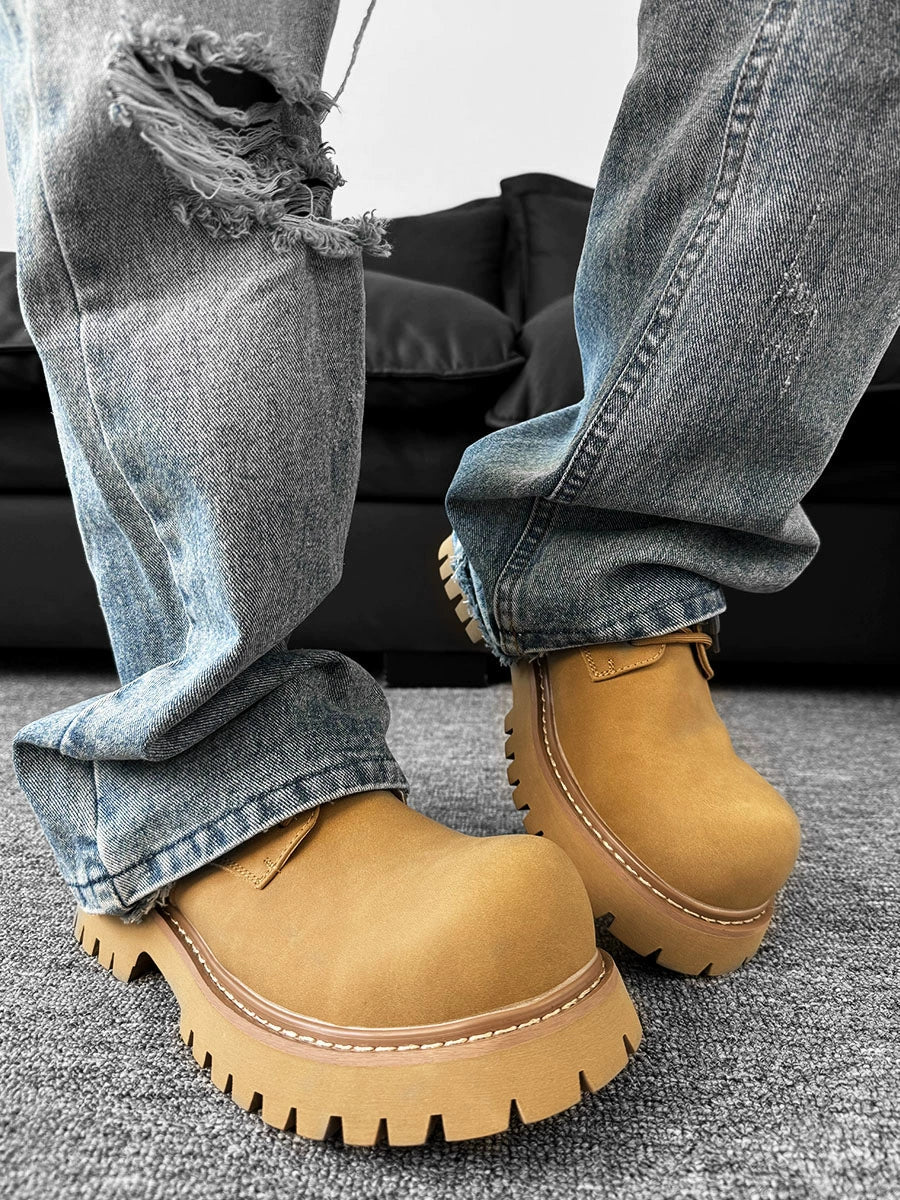 Round Toe Derby Chunky Sol Shoes