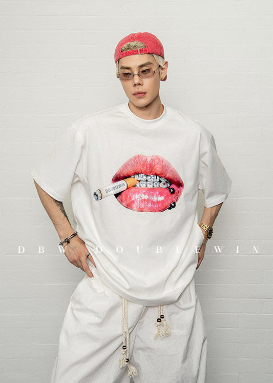 Printed Drop-Shoulder T-Shirt