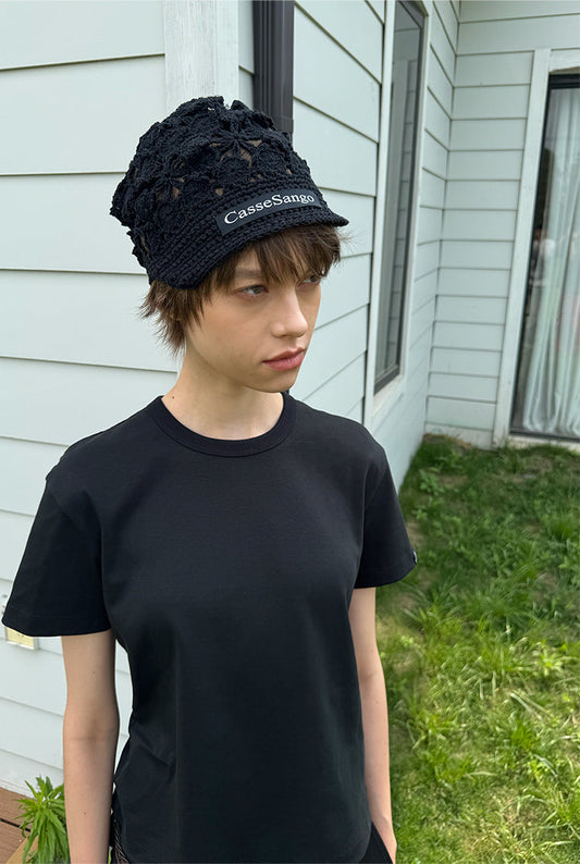 Hollow knit hat