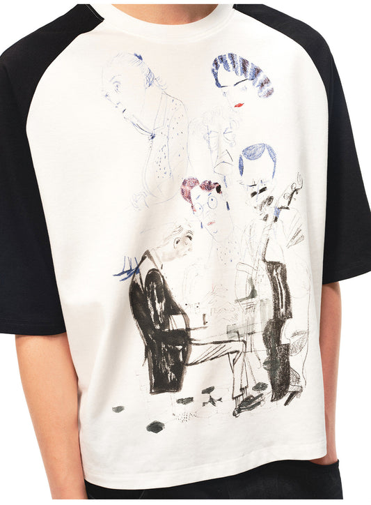 Raglan-Print Quick-Dry T-Shirt
