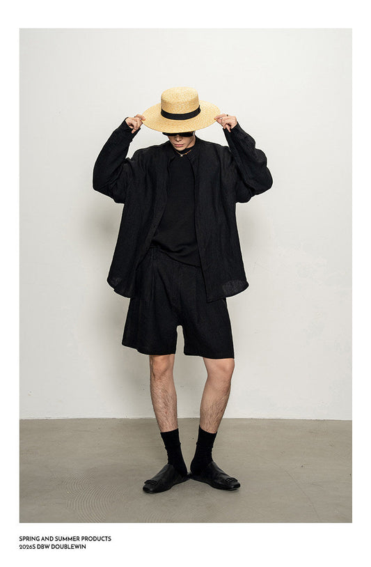 Relaxed-Fit Lightweight Linen Shirt Set