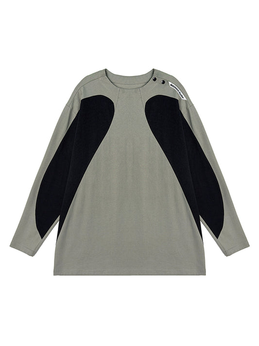 Distressed Crewneck Long Sleeve Sweatshirt