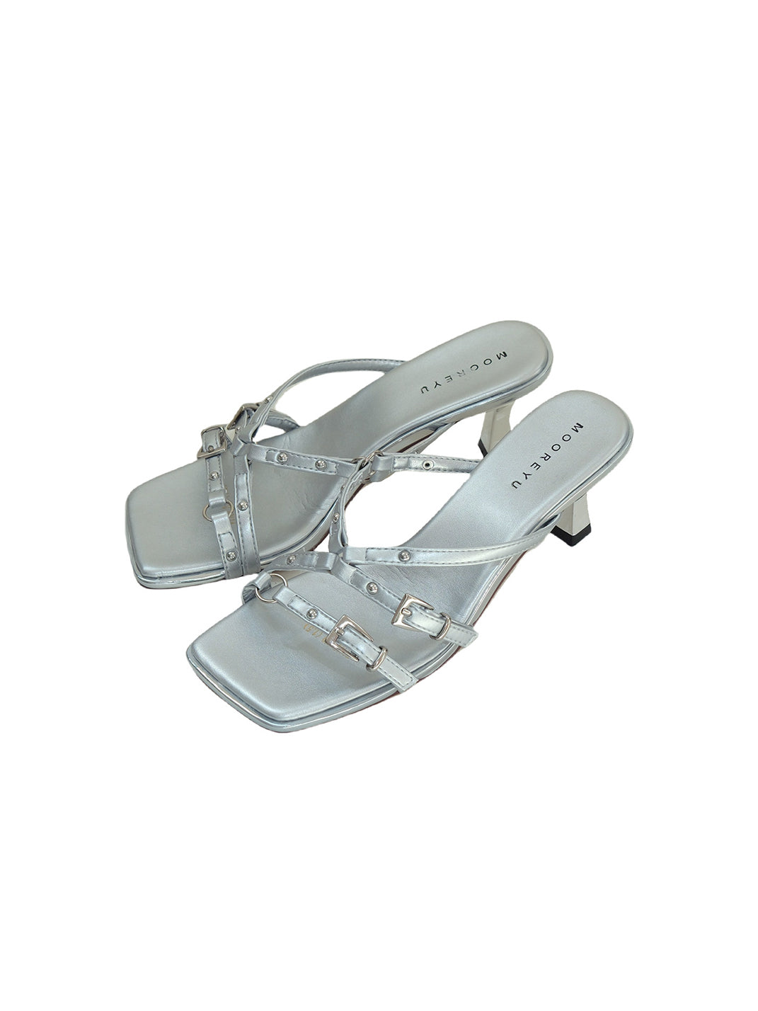 Black Open-Toe Heeled Sandals