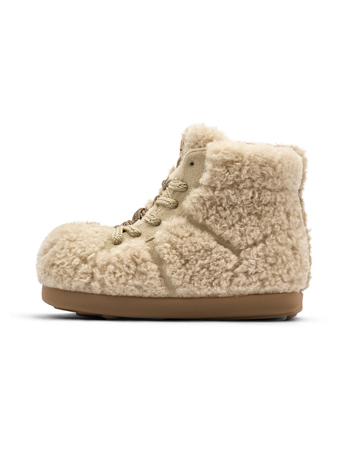 Brown Teddy High-Top Fleece-Lined Boots
