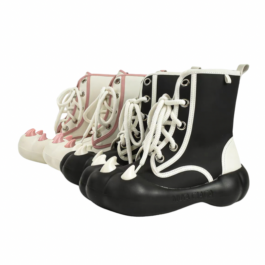 Line art design animal claw high-top sneakers HL3247