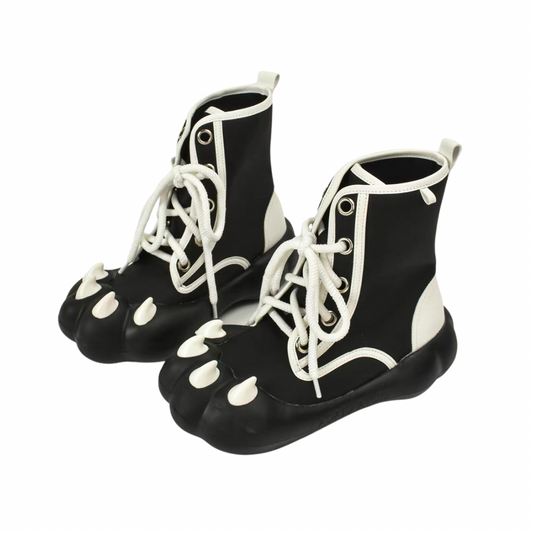 Line art design animal claw high-top sneakers HL3247