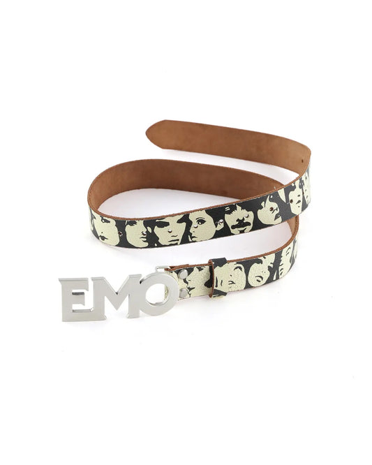 EMO Vintage Cracked Matte Belt (Brown)