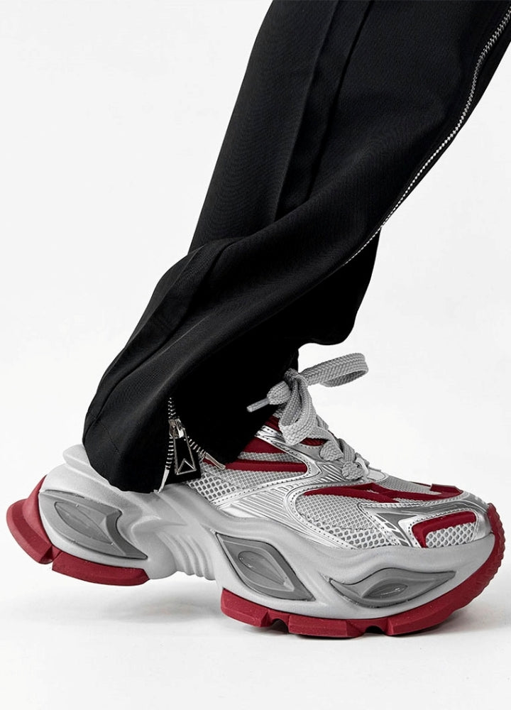 Gimmick design sharp silhouette tech style sneakers