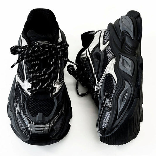 Gimmick design sharp silhouette tech style sneakers HL3133