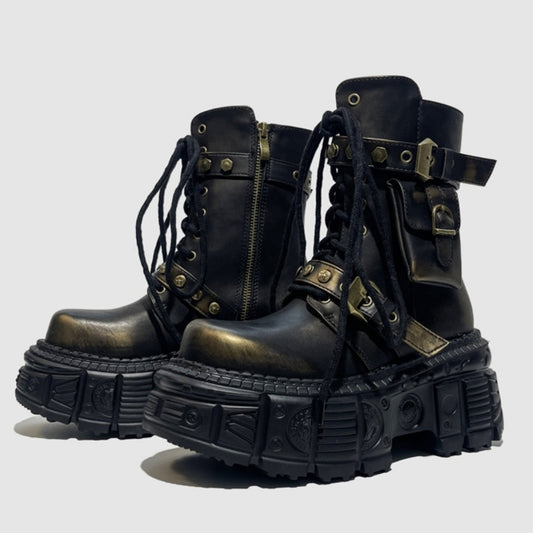 Gold Classic Design Vintage Random Boots HL3116