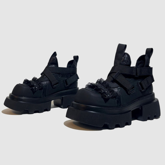 Gimmick Black Color Type Design Sneakers HL3119