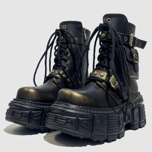 Gold Classic Design Vintage Random Boots HL3116