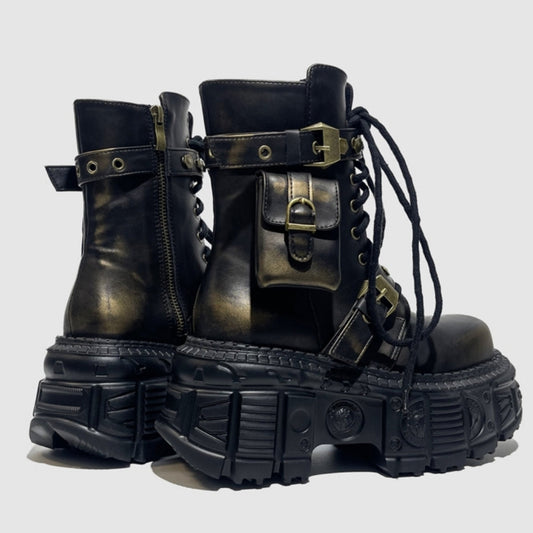Gold Classic Design Vintage Random Boots HL3116