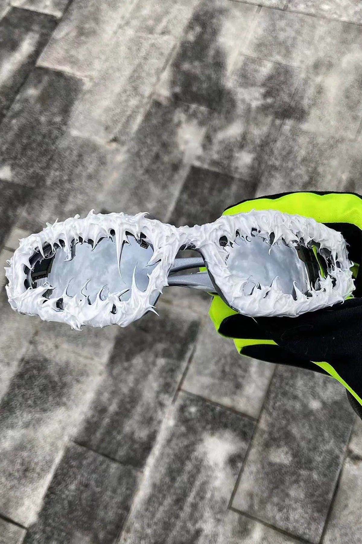 Pi0neeR Ice Melt Dripped Resin Sunglasses