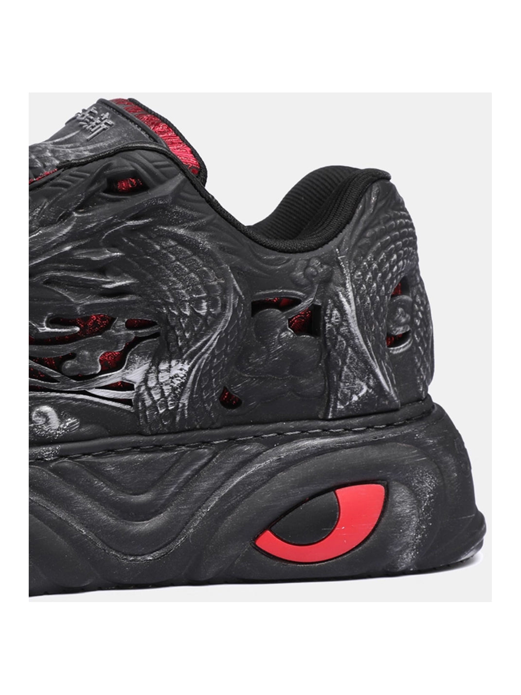 Black Dragon Relief Chunky Platform Sneakers