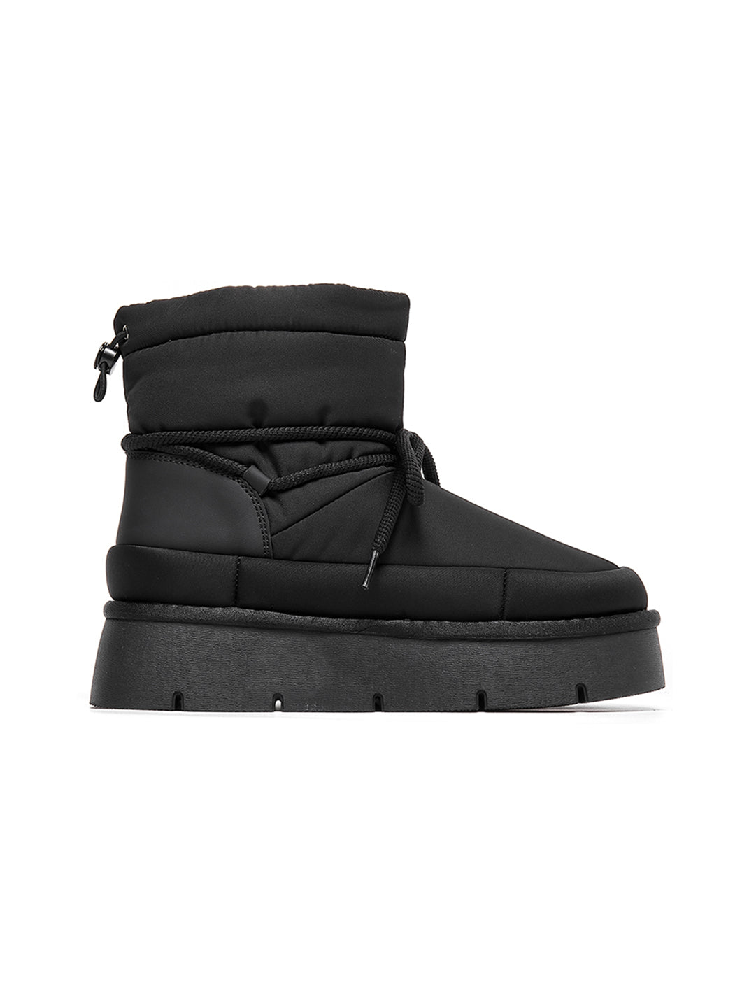 Black Padded Platform Ski Boots