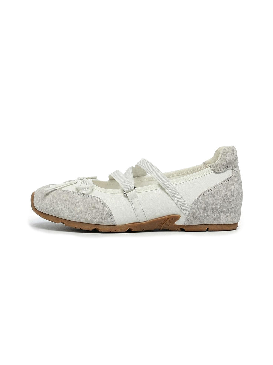 Sheer Mesh-Strap Mary Jane Ballet Flats
