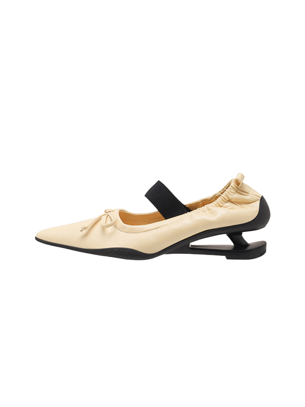 Pleated Pointed-Toe Sculpted-Heel Mules