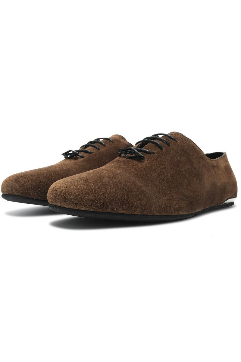 Metallic Leather Oxfords