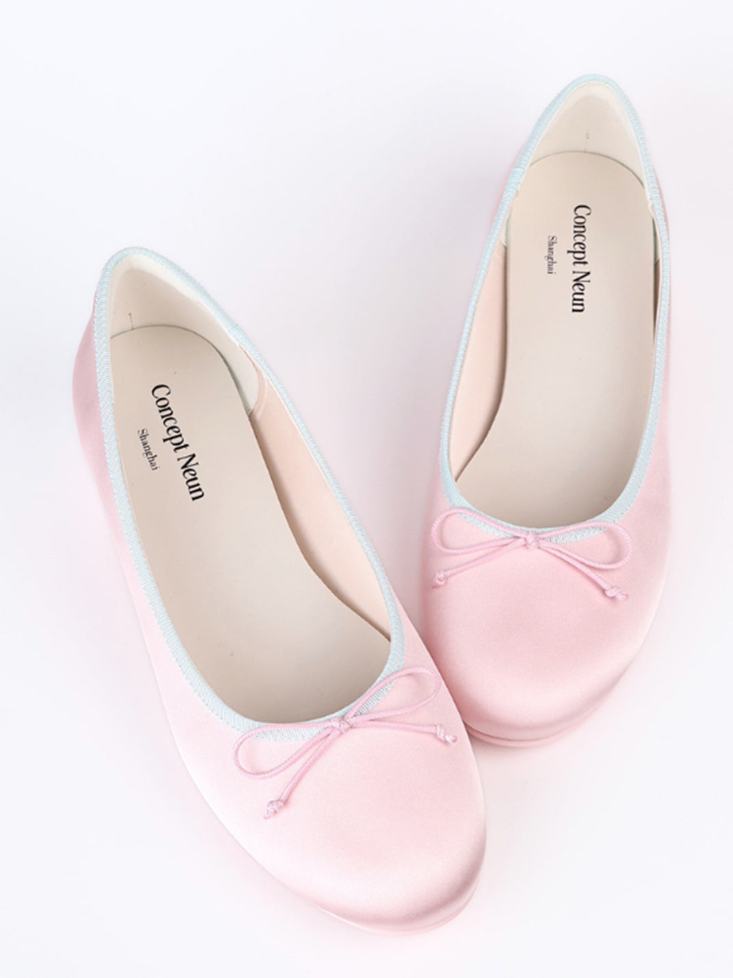 Satin Bow Low Block-Heel Ballet Pumps