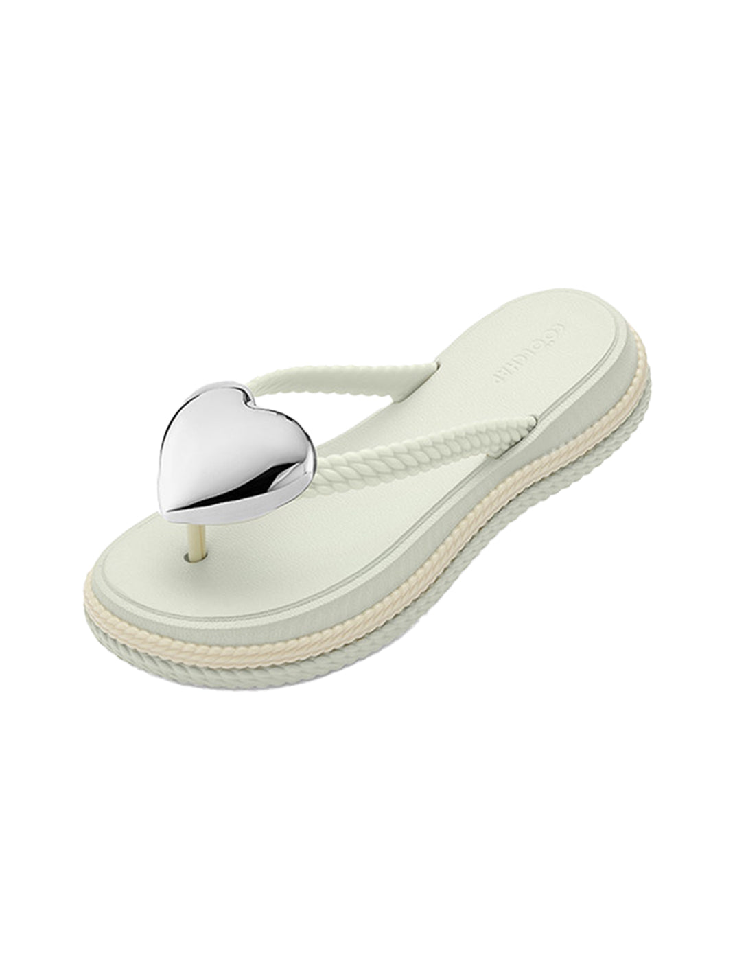 Heart Wave Platform Flip-Flops