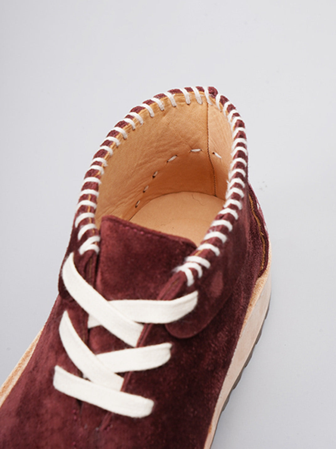 Split-Toe Leather Lace-Up Chukka Boots