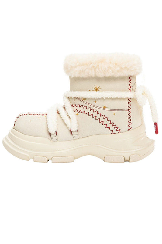 Waterproof Christimas Chunky Snow Boots