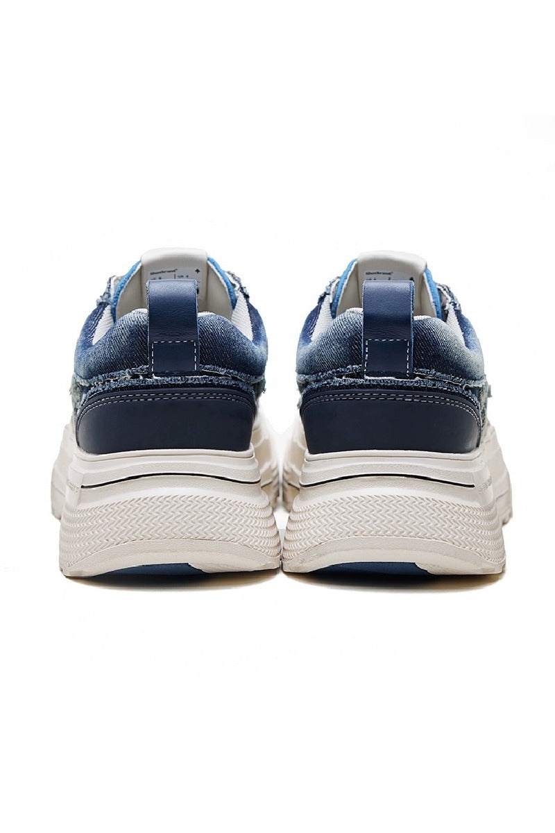 Denim Platform Sneakers Blue