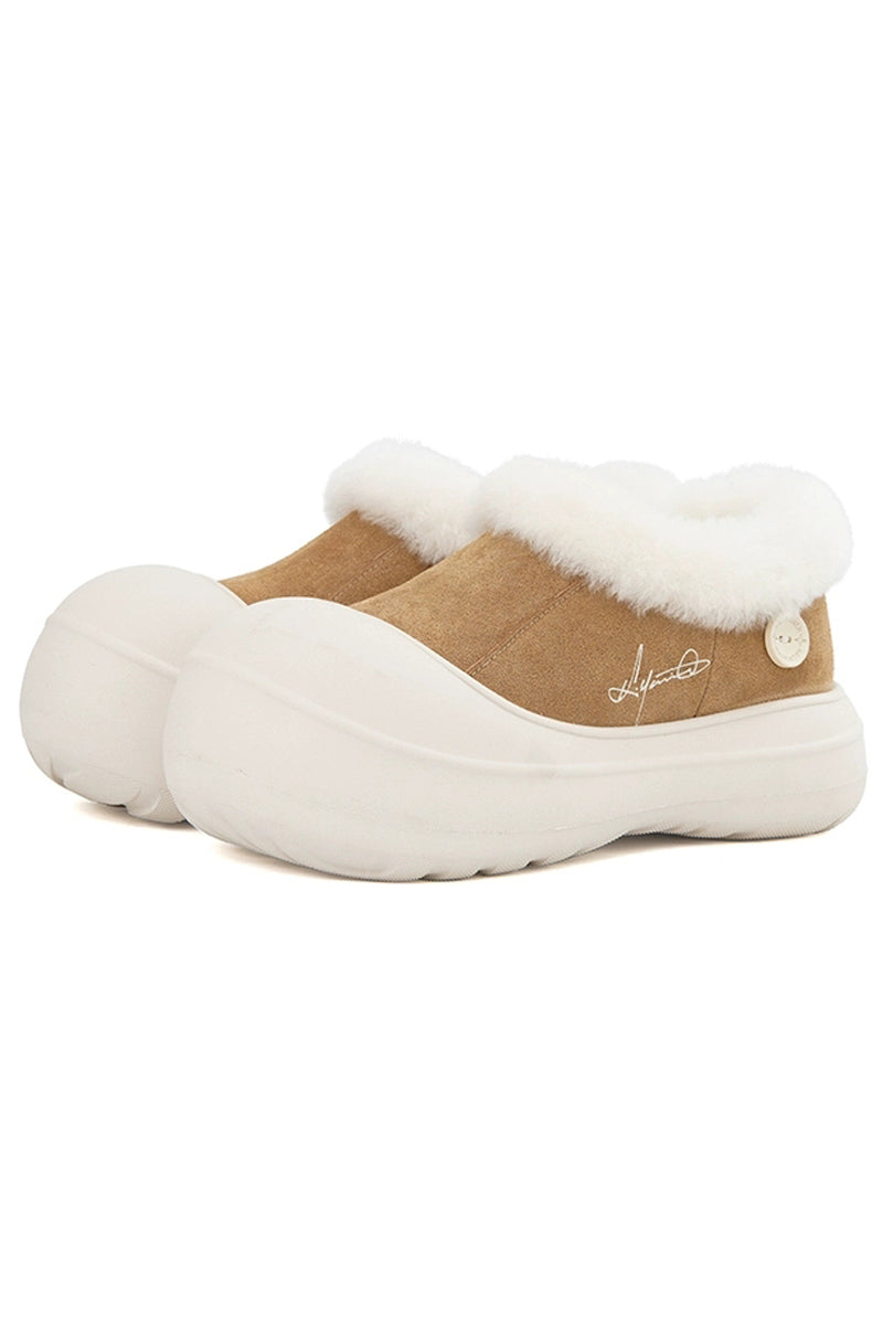Shearling Platform Clog Boots