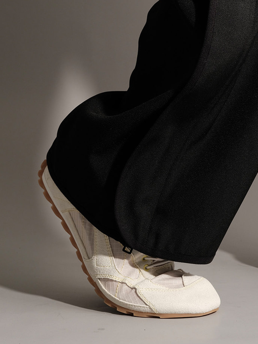 Paneled Nubuck Low-Profile Trainers
