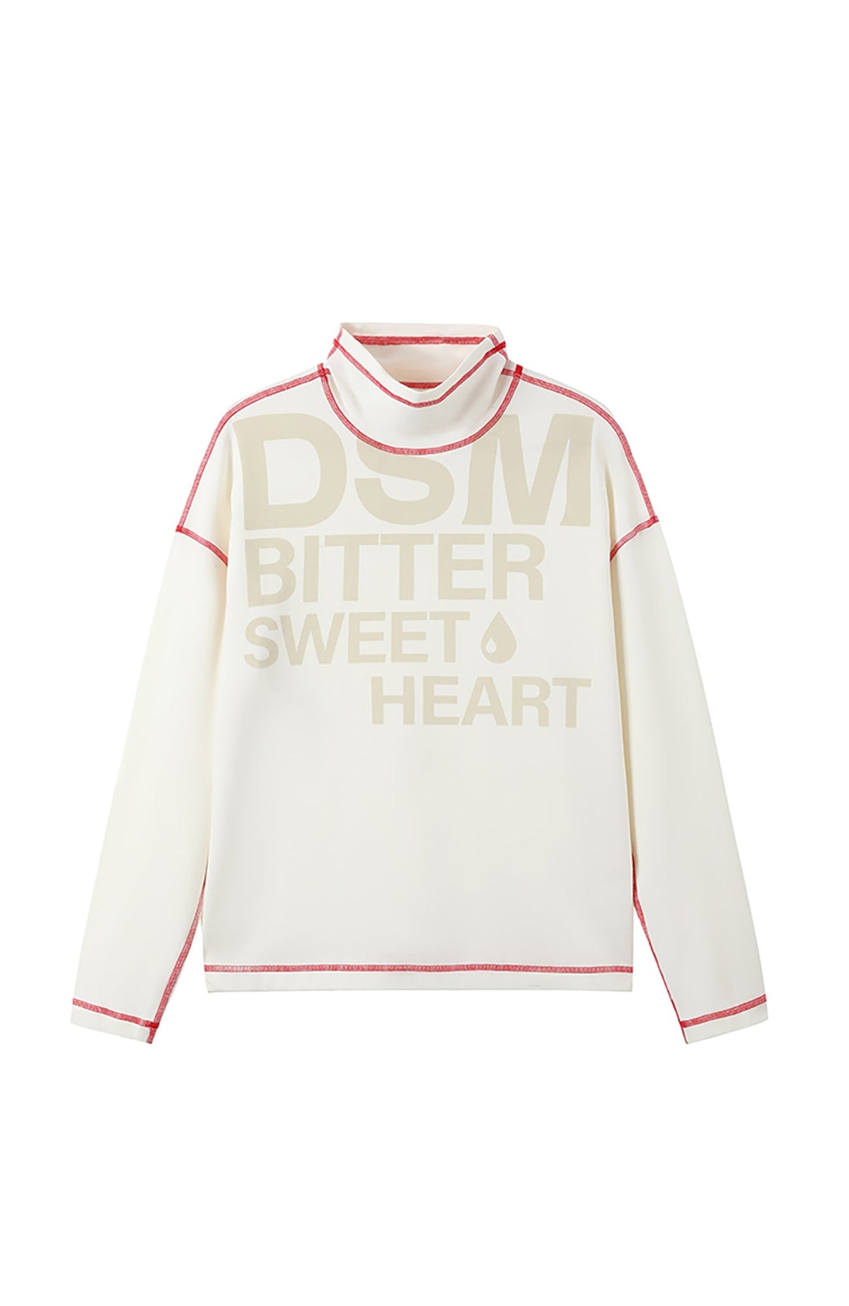 DONSMOKE Contrast Stitch LOGO Turtleneck