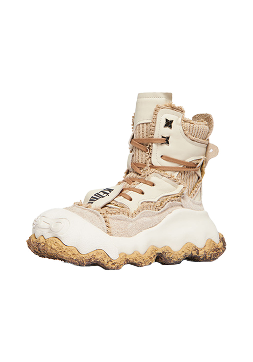 Abstract-Splash Layered Platform Boots
