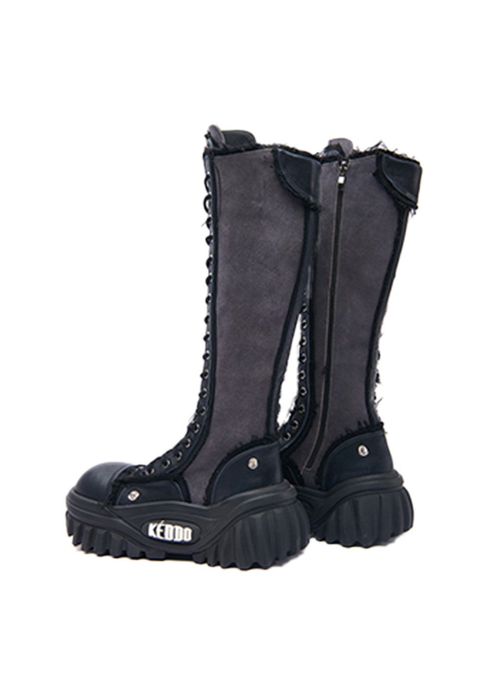 Tall Lace-Up Platform Riding Boots