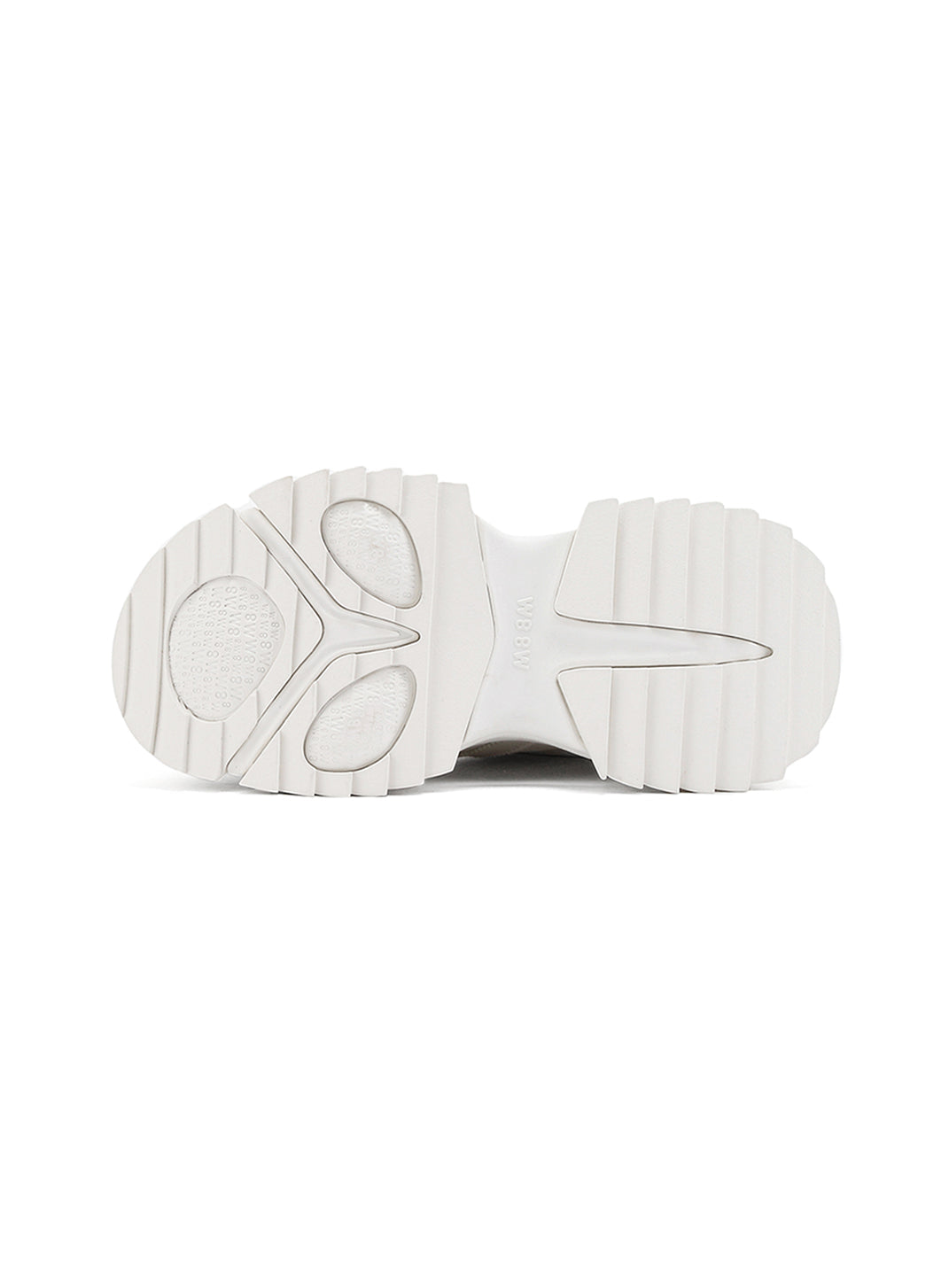 White Cutout-Sole Platform Sneakers