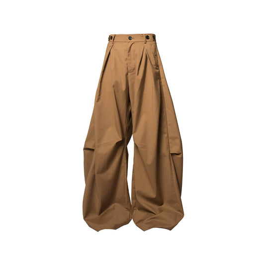 RELABEL Pleated Drape Wide-Leg Trousers